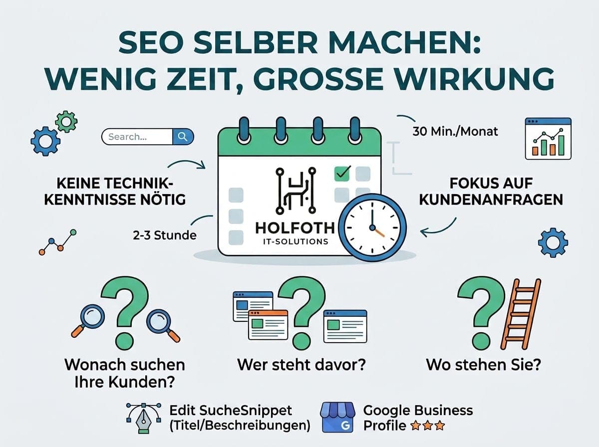SEO selber machen: was kleine Betriebe ohne Berater schaffen